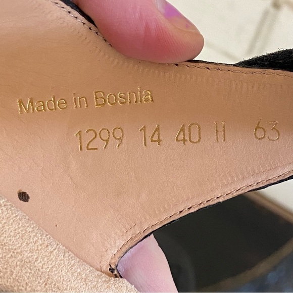 GANTER COMFORT BLACK LEATHER CORK SANDAL WOMEN'S EU 40 W $245 MADE IN BOSNIA - Picture 7 of 7